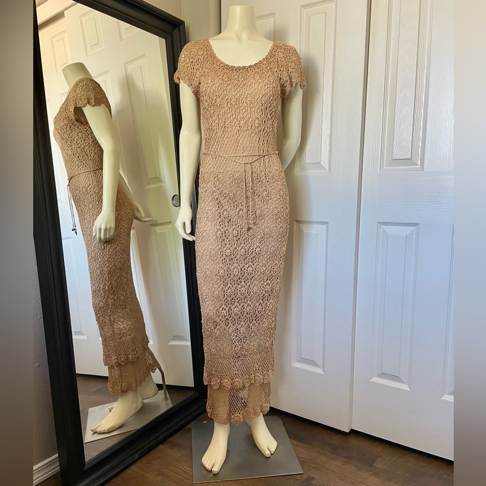 Vintage Crochet Maxi Dress